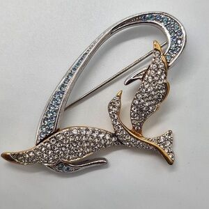1999 Authentic Swarovski “Freedom Dove” Rhinestones Brooch